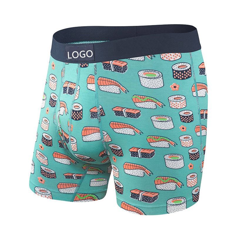 Custom Cotton Stretch Prints Boxer Briefs Front Custom Cotton Stretch Prints Boxer Briefs Front