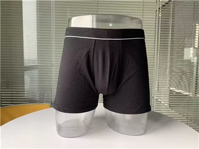 Men's ODM Mid-Rise Knitted Seamless Boxer Briefs 100% Cotton Large Size XL Waist Logo Wholesale Underwear Anti-Bacterial