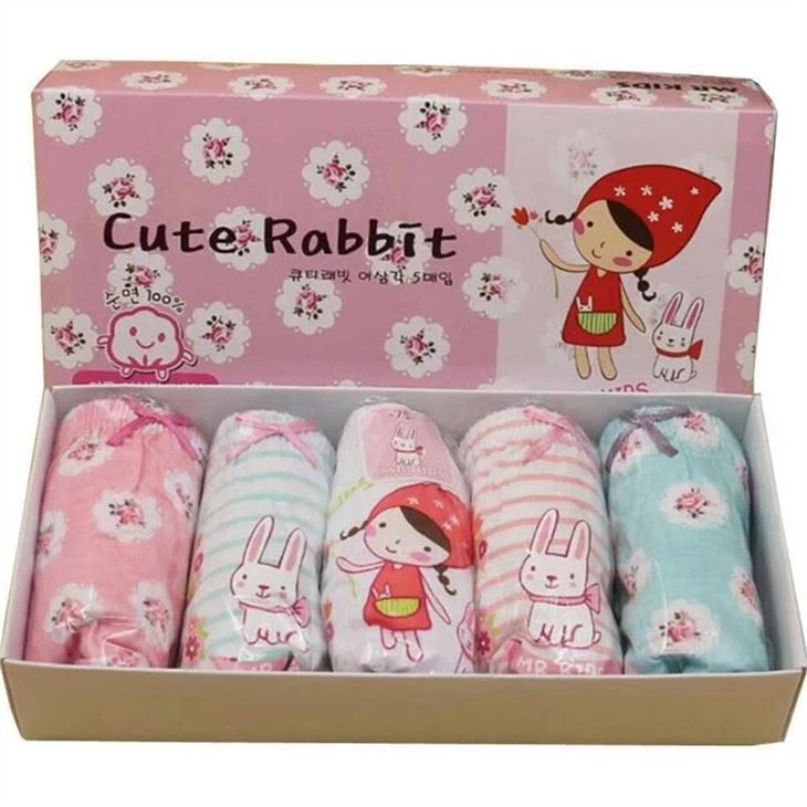 5pcs per box girls underwear Box Set Kids Underpants Girl Briefs high qualitly boys