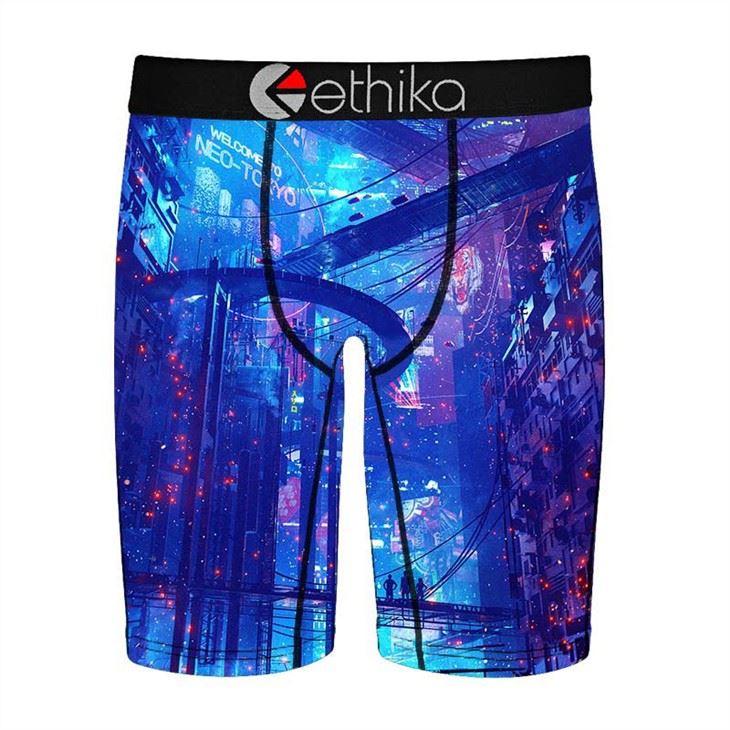 fatastic pattern printing on male underwear Long Leg Digital Printing on White Briefs manufacture customized boxers loose style