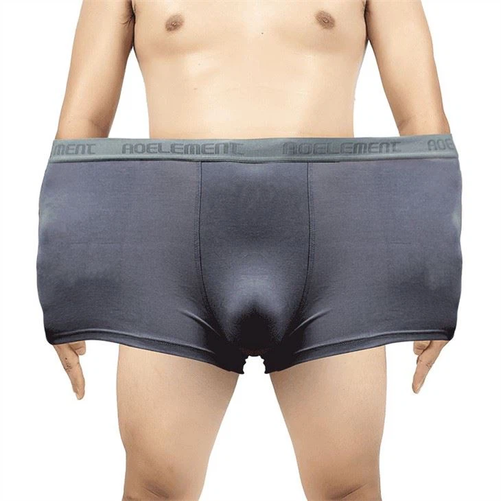 Plus size soft long underwear for men boxer brief shorts