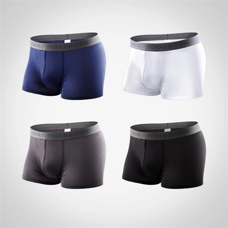 four colors Plus size soft long underwear for men boxer brief jockstraps