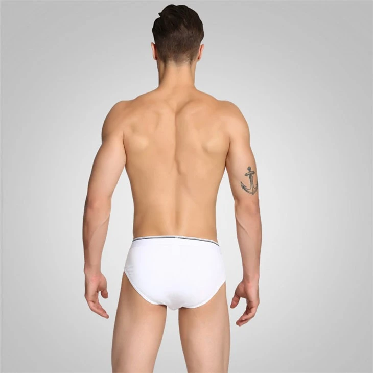mens underwear manufacturer in China 100% cotton customized solid classic briefs basic style