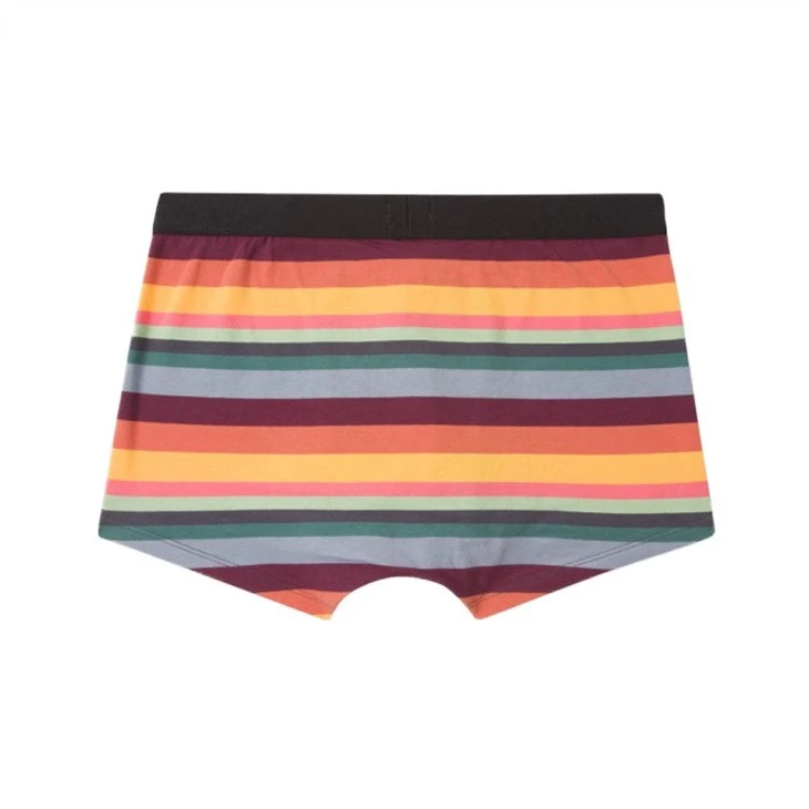 Custom Men's Knitted Combed Cotton Boxers Back