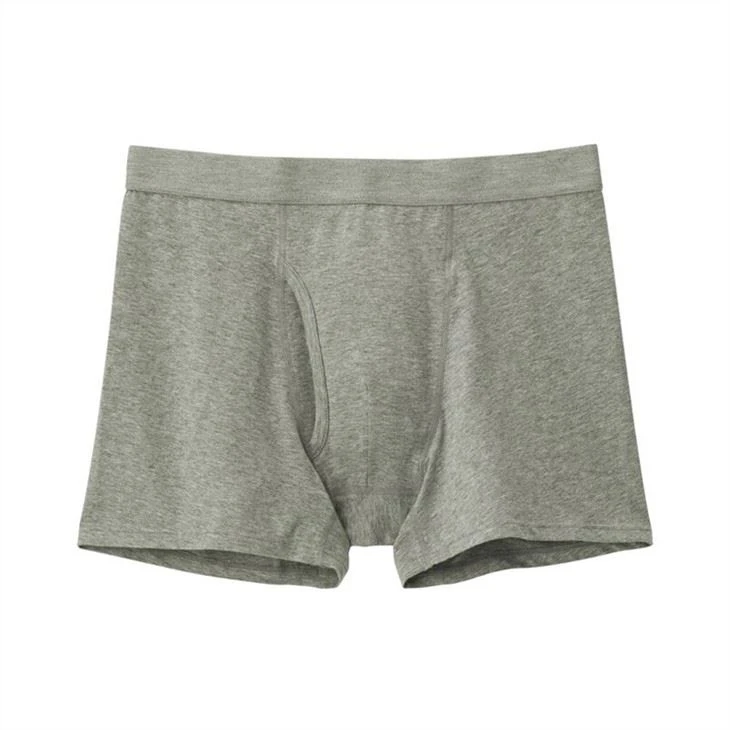 Custom Premium Yarn Dyed Melange Pouch Boxers Grey