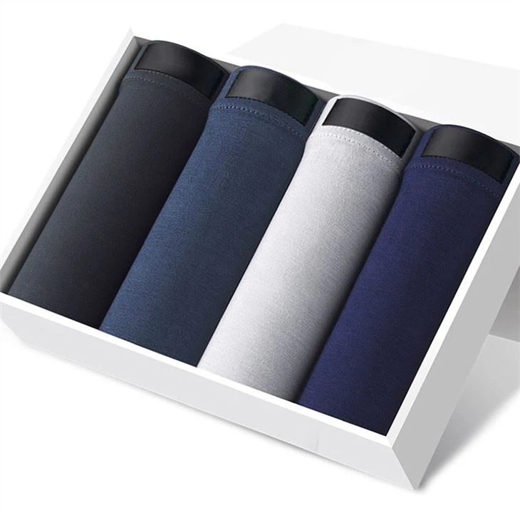 Packaging mens man underwear soft cotton boxers pack set solid underpants undergarments male seamless