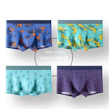 Cotton Modal Cartoon Men's Trunk Underwear